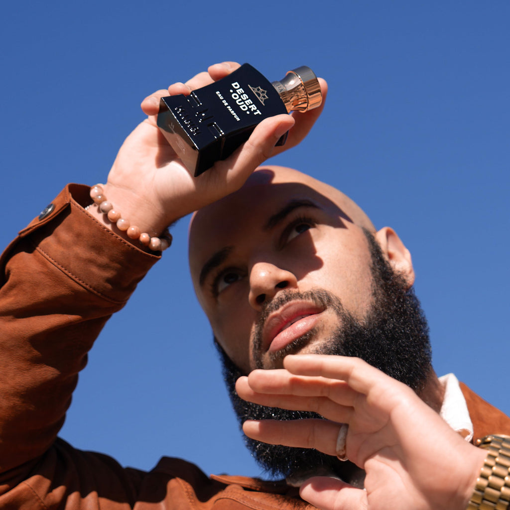 H HABIBI Desert Oud Perfume for Men – 2.5 oz / 75 ml Long-Lasting Floral Woody Arabian Cologne
