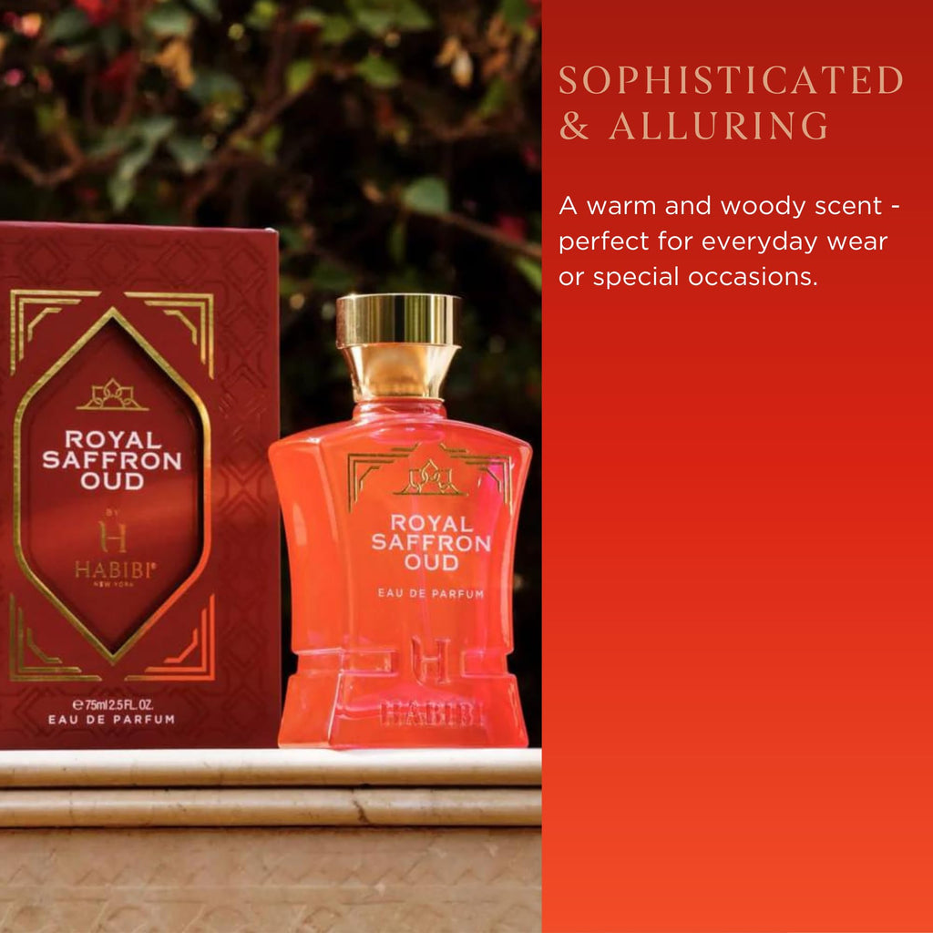 H HABIBI Royal Saffron Oud – Long-Lasting Women’s Perfume with Jasmine & Sandalwood