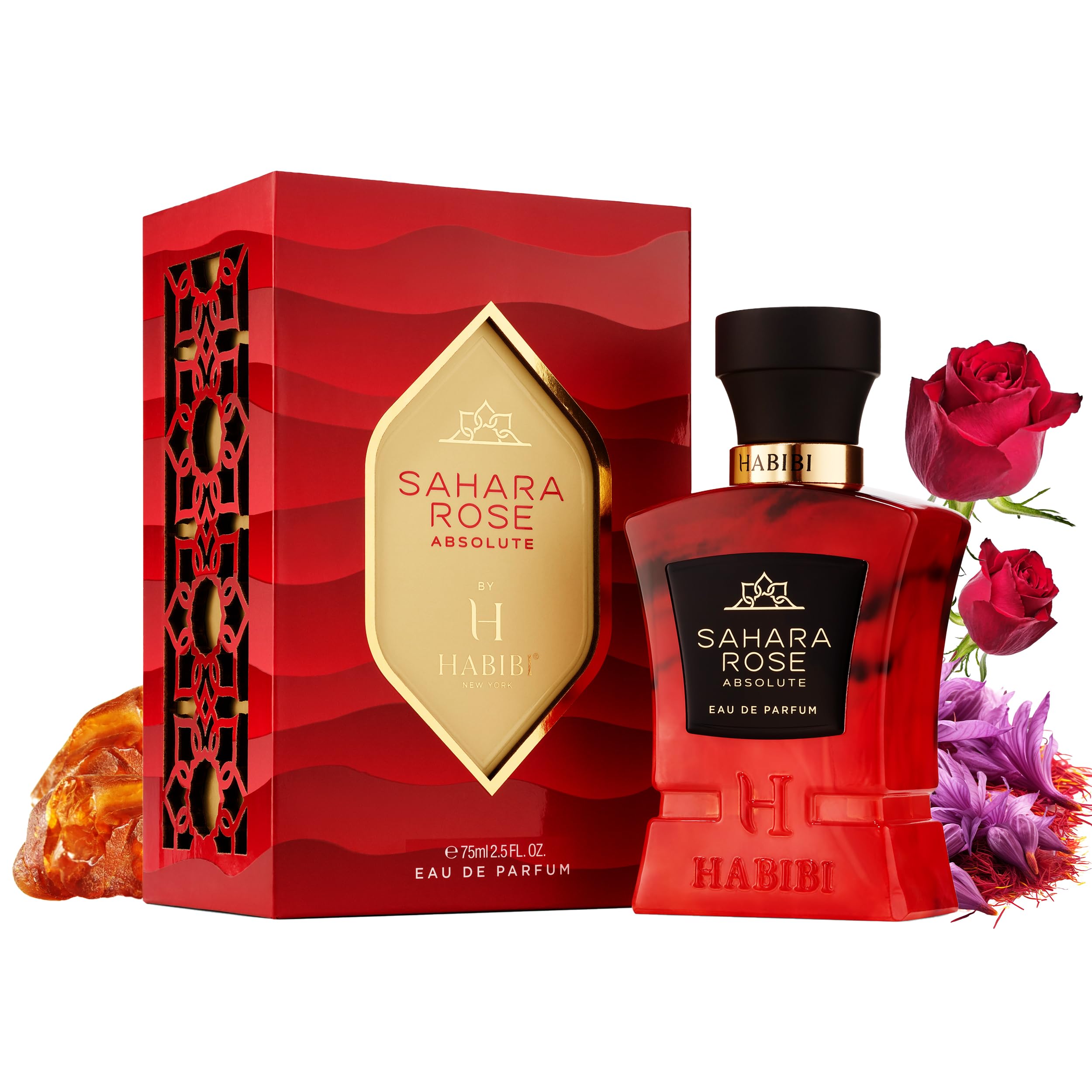H HABIBI Sahara Rose for Men – 75 ml Long-Lasting Arabian Cologne