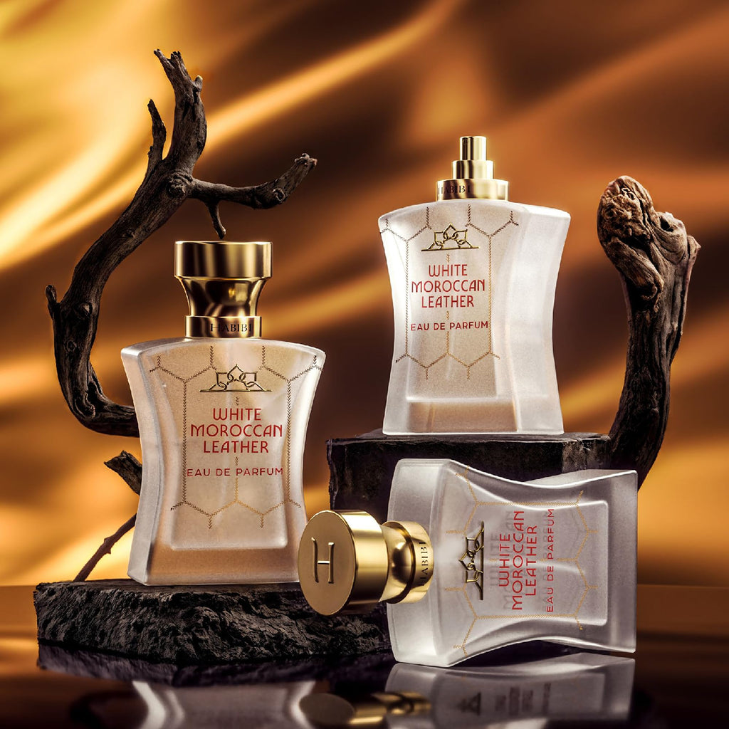 H HABIBI White Moroccan Leather Perfume for Men – 75ml Long-Lasting Arabian Cologne