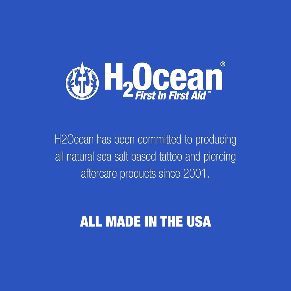 H2Ocean Piercing Aftercare Spray – Sea Salt Healing for Piercings, 1.5 oz (Pack of 2)