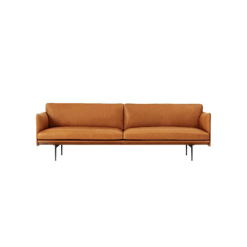 Muuto Outline Style Armchair, 2 Seater, Leather