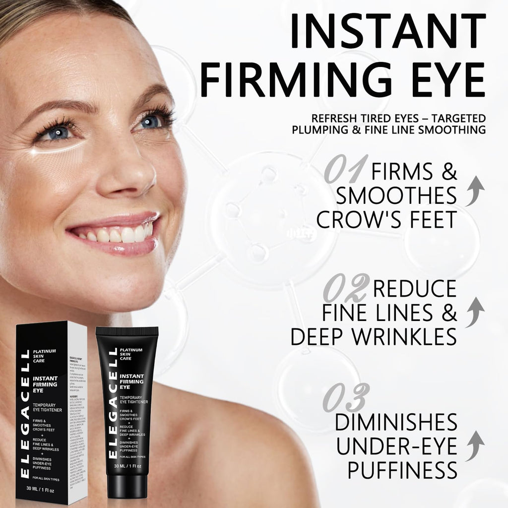 HACIRFE Elegacell Temporary Eye Tightener Cream – Instant Firming, Smooth Fine Lines, 1 oz
