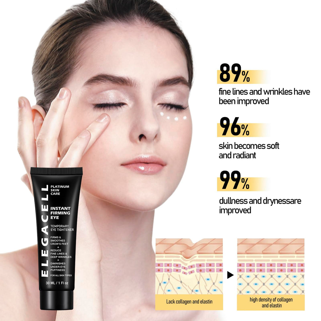 HACIRFE Elegacell Temporary Eye Tightener Cream – Instant Firming, Smooth Fine Lines, 1 oz