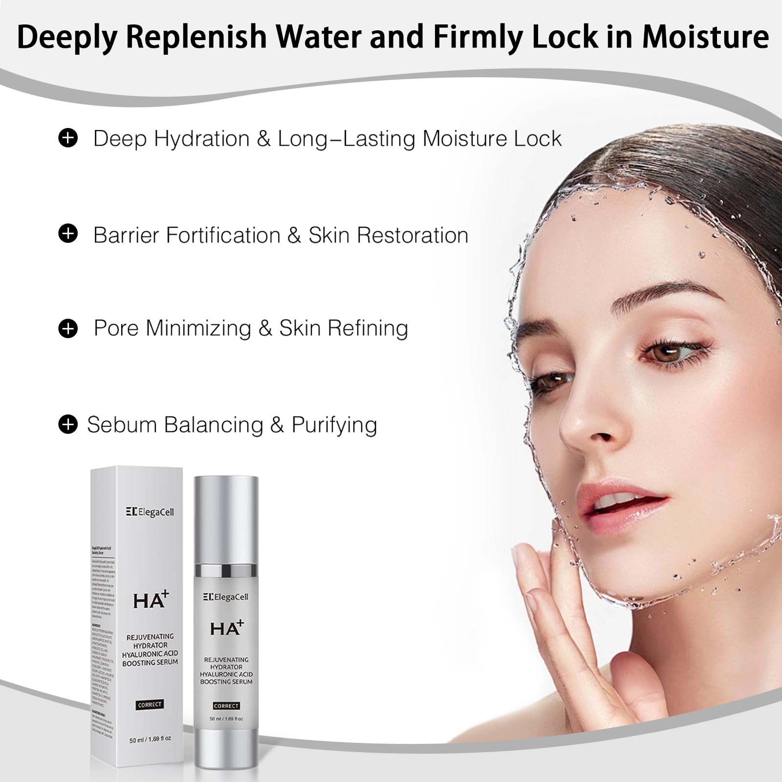 HACIRFE HA Rejuvenating Hydrator – Hyaluronic Acid Serum with Ceramides & Niacinamide