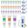 HAIFOTRVA 40 Pcs 4-In-1 Hotel Toiletries Bulk Set – Travel Size Shampoo, Conditioner, Body Lotion & Soap