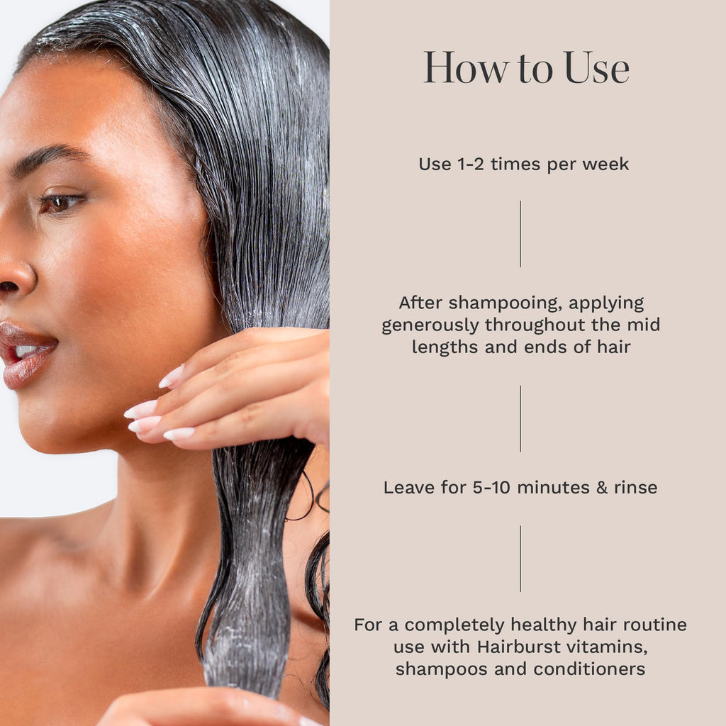 HAIR BURST Hydrating Hair Mask with Avocado Oil, Coconut & Black Oat - Deep Conditioning for Thicker, Stronger Hair