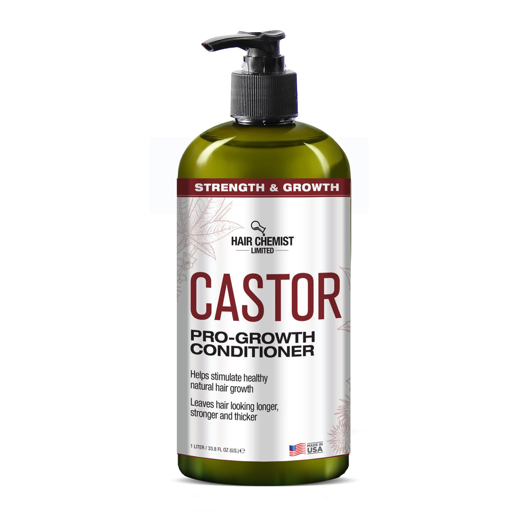 Hair Chemist Castor Pro-Growth 2-Piece Gift Set – 33.8 oz Shampoo & 33.8 oz Conditioner | Sulfate Free, Made in USA
