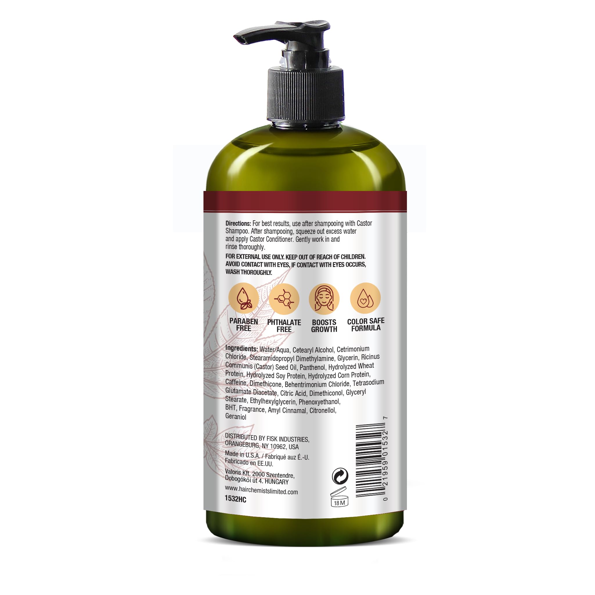 Hair Chemist Castor Pro-Growth 2-Piece Gift Set – 33.8 oz Shampoo & 33.8 oz Conditioner | Sulfate Free, Made in USA