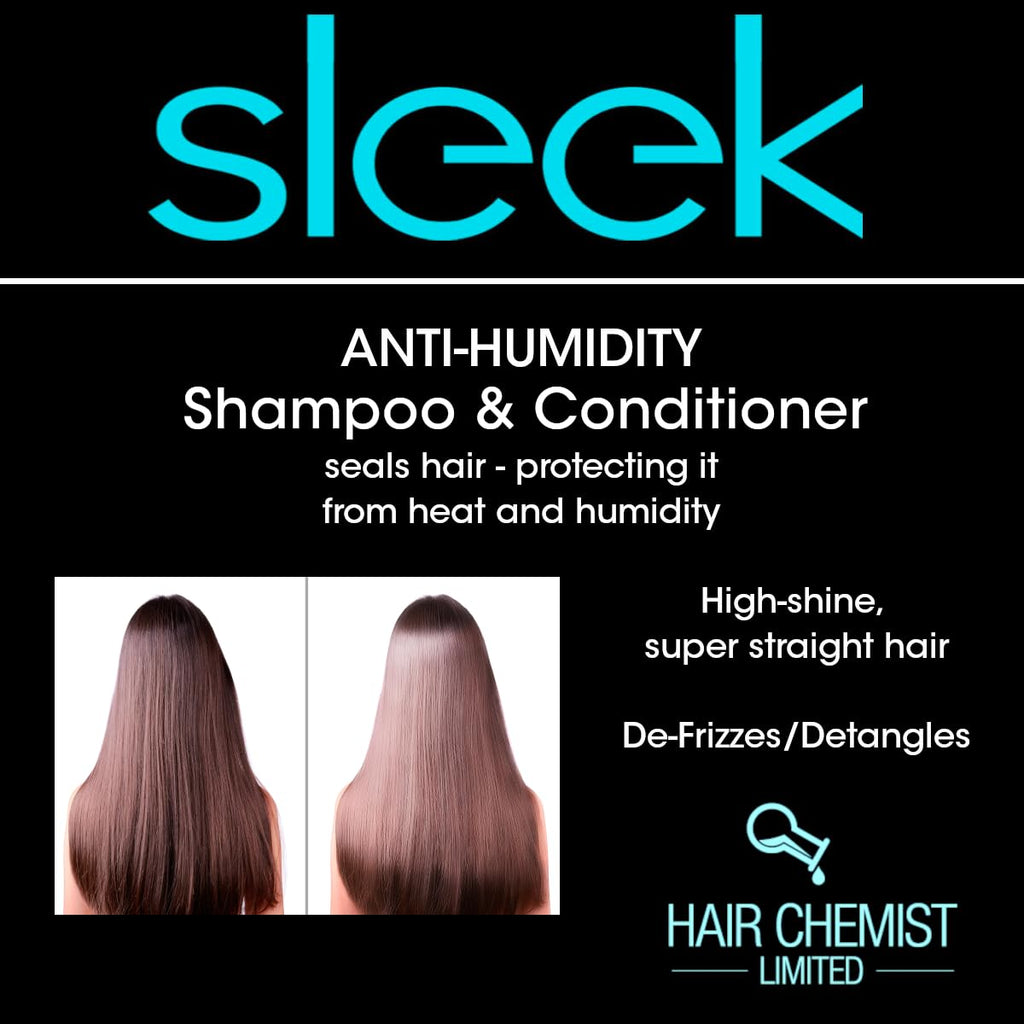 Hair Chemist SLEEK Anti-Humidity Shampoo & Conditioner 8 oz Set – Frizz Control & Sleek Hair