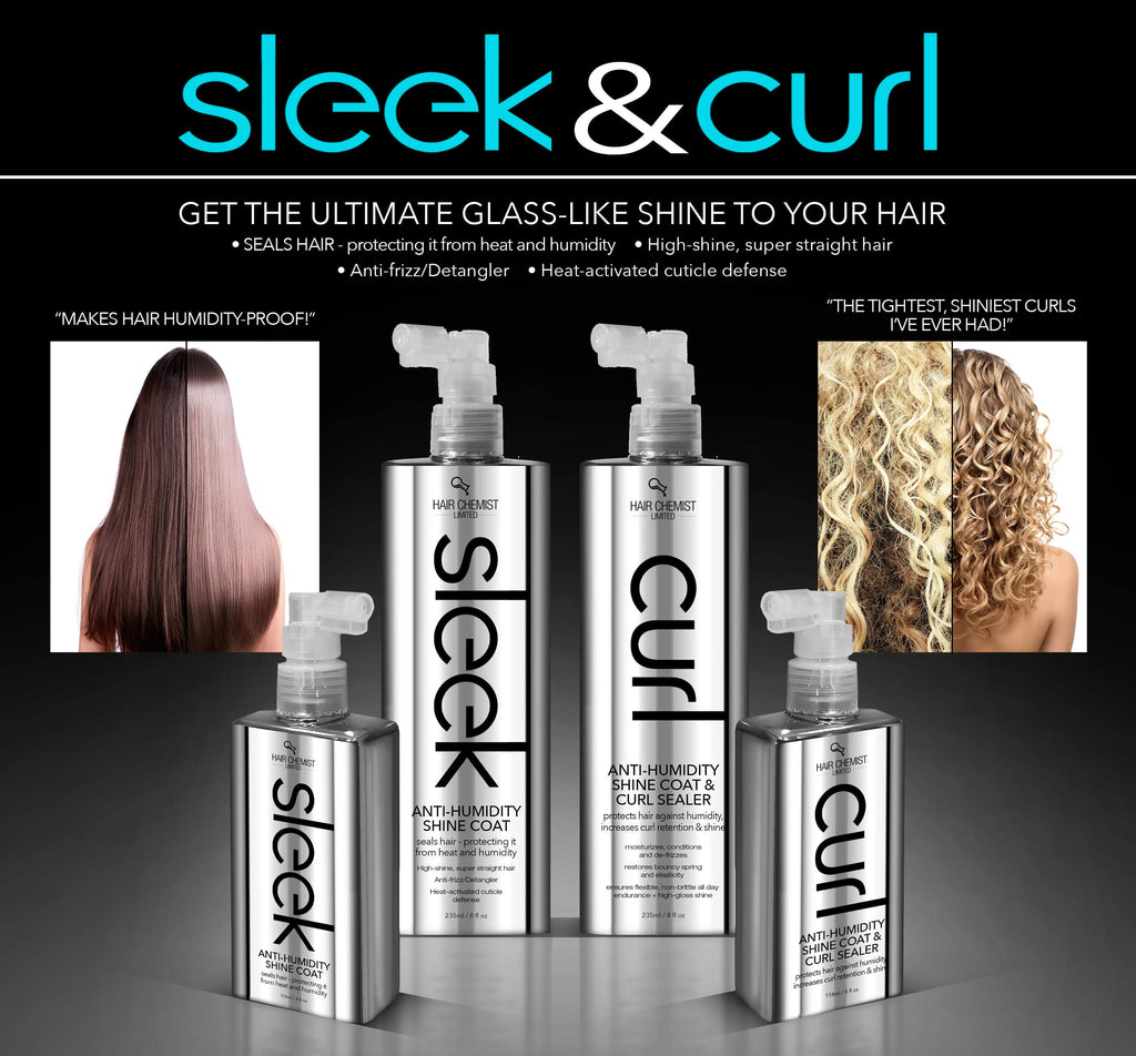 Hair Chemist SLEEK Anti-Humidity Shampoo & Conditioner 8 oz Set – Frizz Control & Sleek Hair