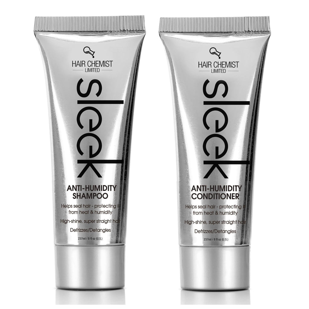 Hair Chemist SLEEK Anti-Humidity Shampoo & Conditioner 8 oz Set – Frizz Control & Sleek Hair