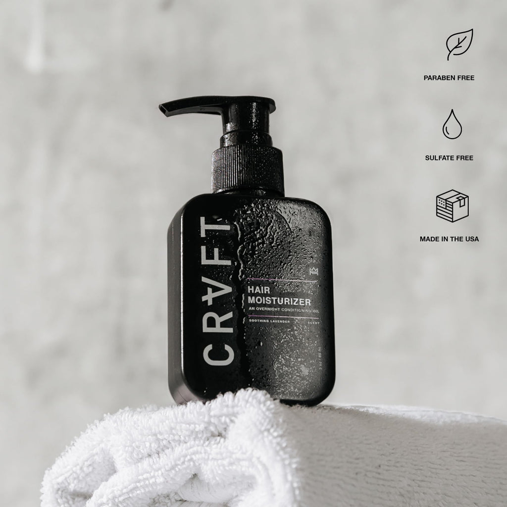 Hair Craft Co. CRVFT Daily Leave-In Conditioner for Men – Moisturizing Hair Oil (3oz)