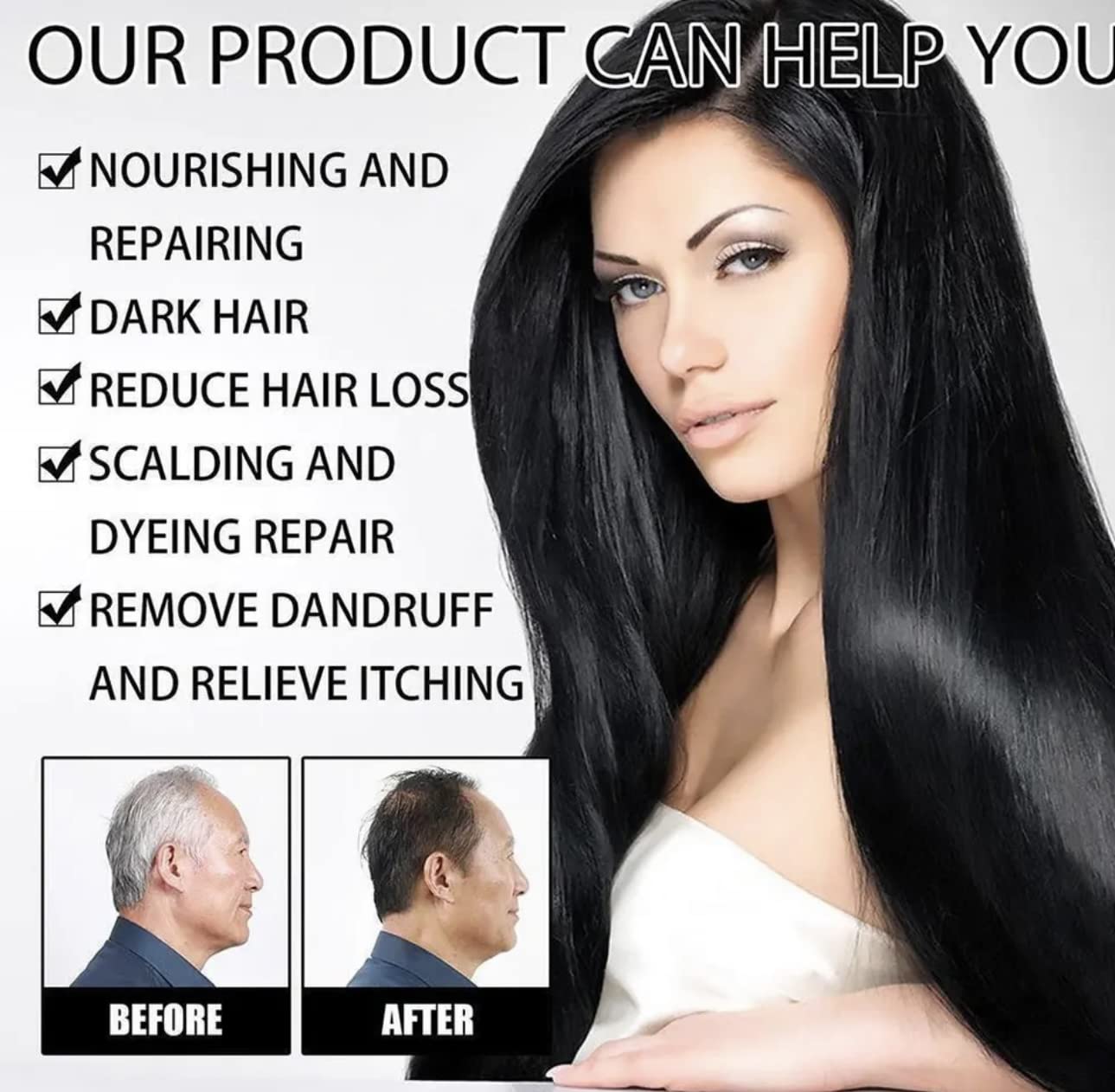 Hair Dye Color Shampoo – 7 Colors Available, 500mL Each (Purple) | Instant 5-Minute Color
