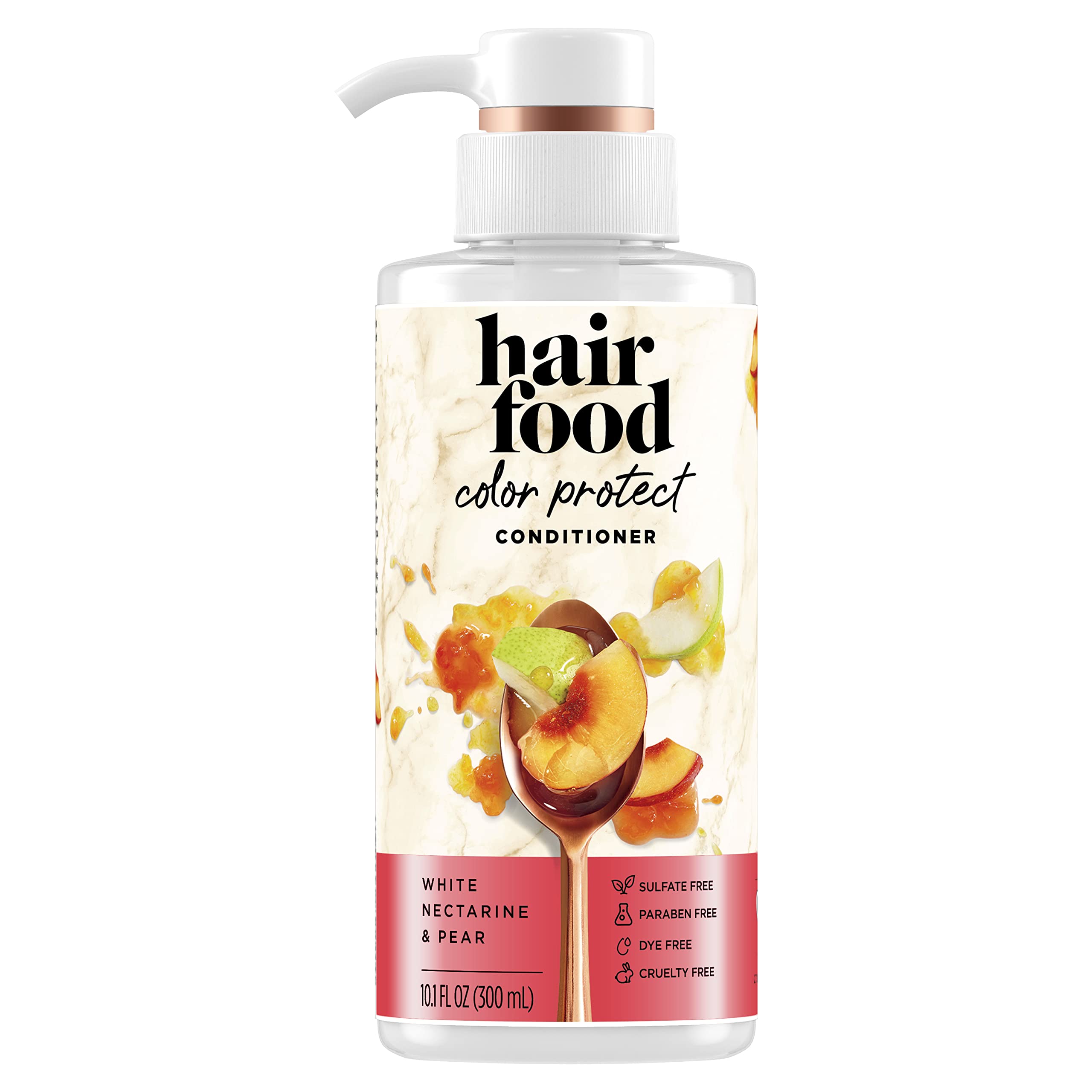 Hair Food White Nectarine & Pear Color Protect Conditioner – 10.1 fl oz for Color-Treated Hair