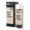 Hair Illusion Black Real Hair Fibers for Thinning Hair – 38g, 100% Natural, Non-Synthetic Concealer for Women & Men