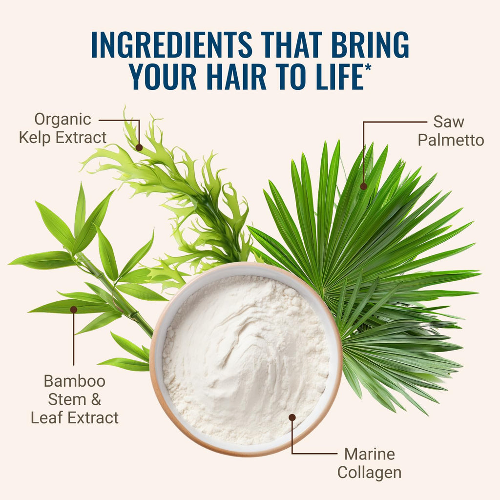 Hair La Vie Live Conscious Revitalizing Blend Hair Vitamins – 2-Pack with Biotin, Collagen & Saw Palmetto