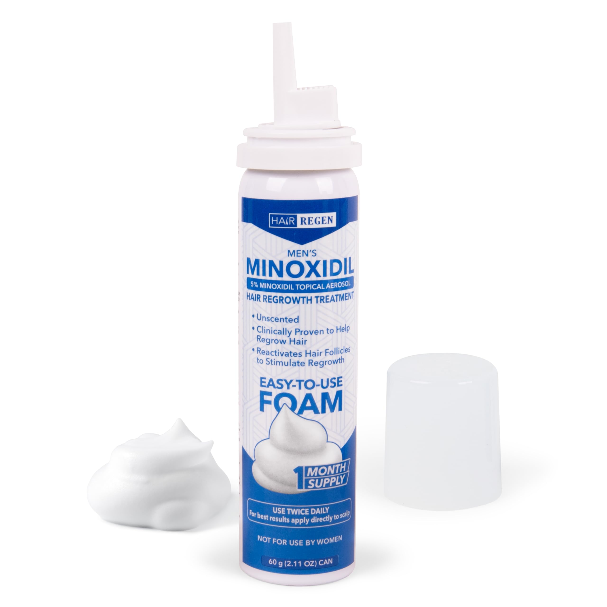 Hair Regen Minoxidil Foam 5% for Men – 6 Pack (6 Months)