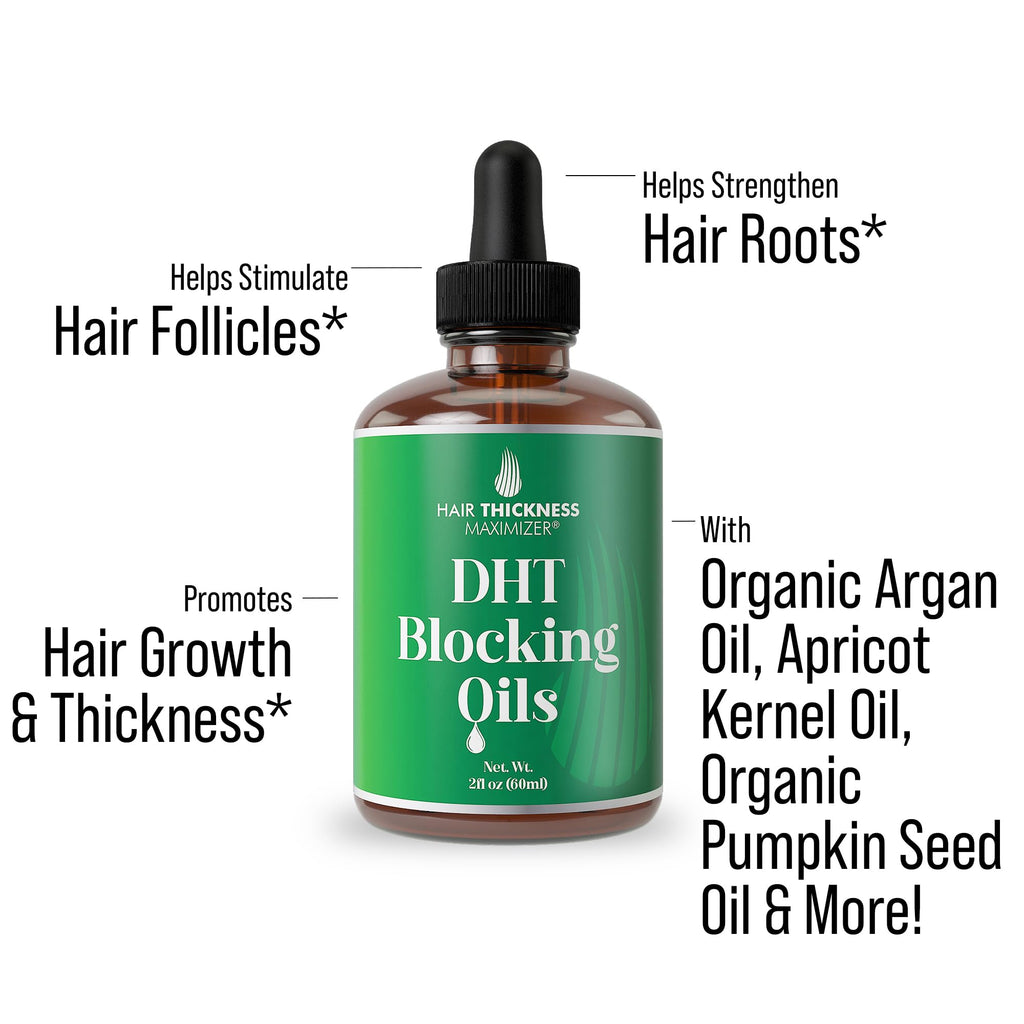 DHT Blocker Serum for Women & Men – Vegan Thickening, Moisturizing, Strengthening | Hair Thickness Maximizer