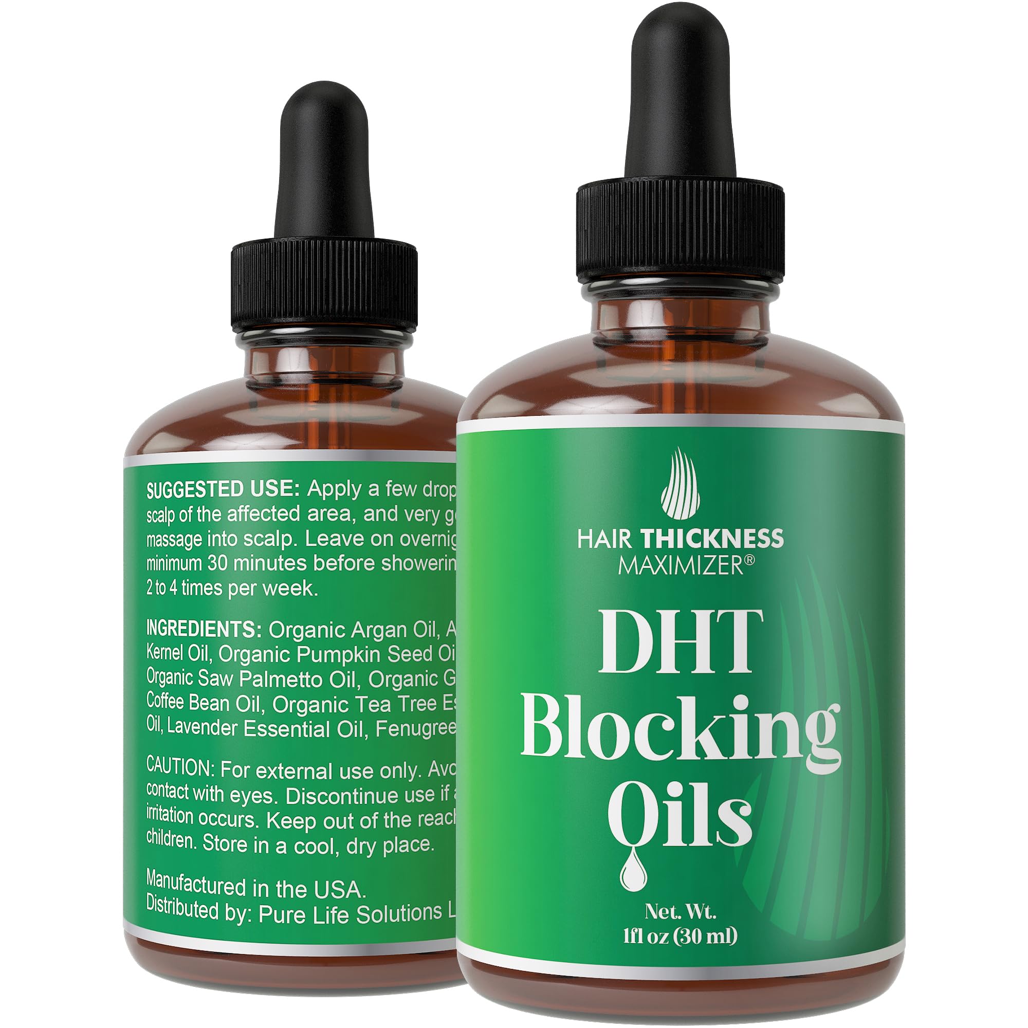 Hair Thickness Maximizer DHT Blocker Serum – Vegan & Unscented, 1oz