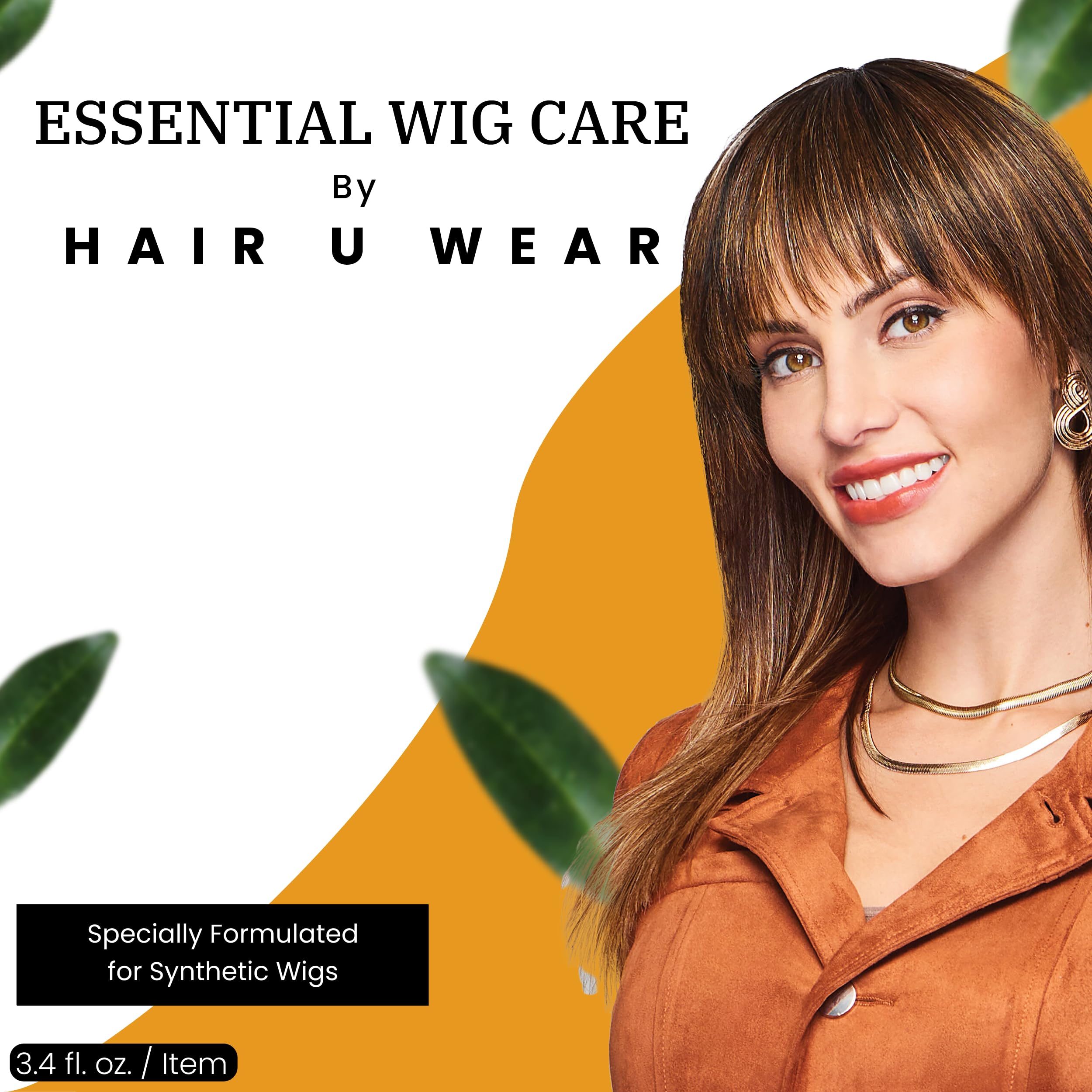 Hair U Wear Shampoo & Conditioner Set with Hair Spray for Wigs (8 oz each)