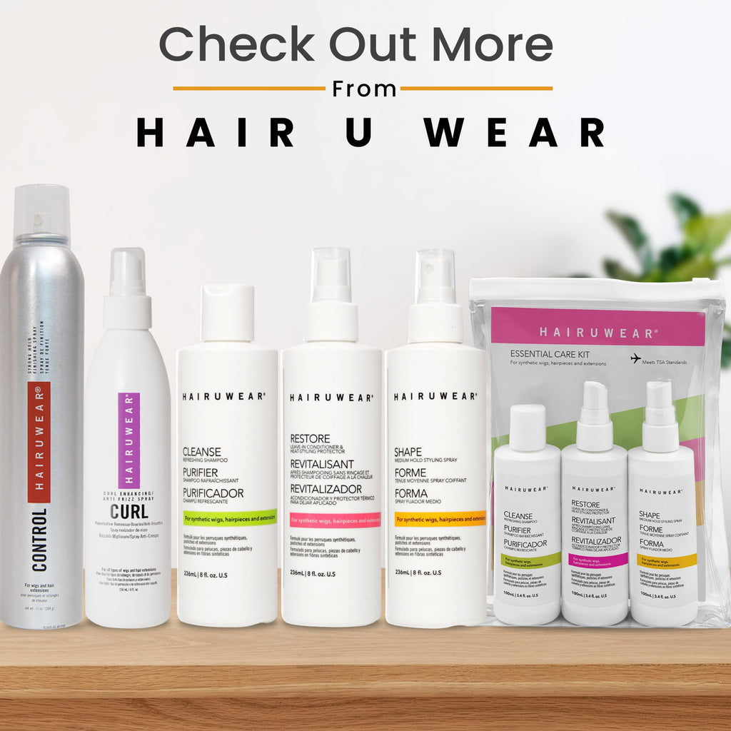 Hair U Wear Shampoo & Conditioner Set with Hair Spray for Wigs (8 oz each)
