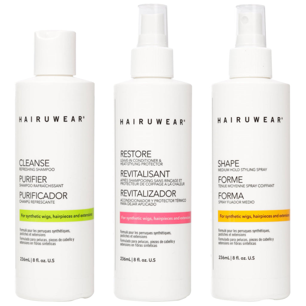 Hair U Wear Shampoo & Conditioner Set with Hair Spray for Wigs (8 oz each)
