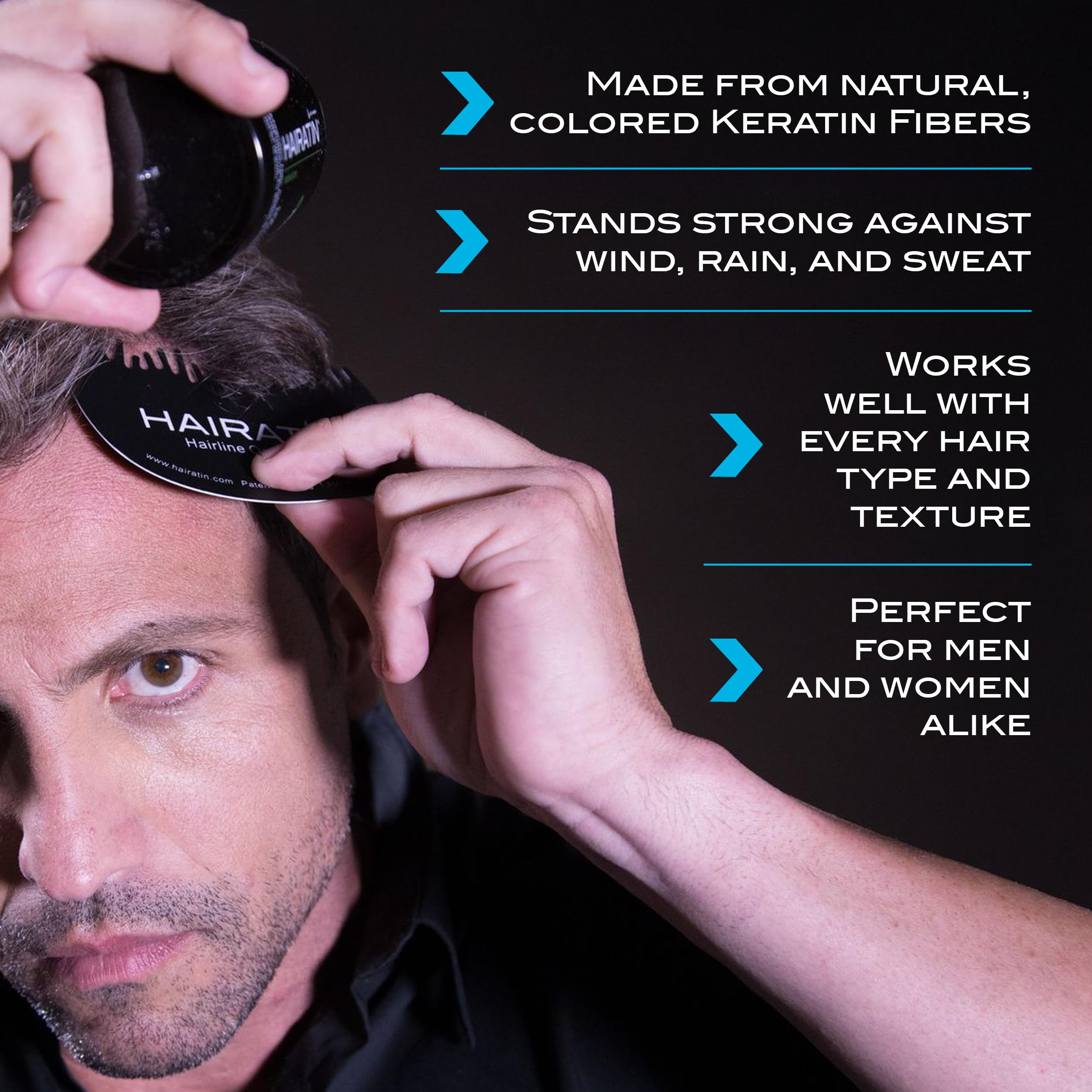 HAIRATIN Building Fibers for Thinning Hair – Medium Brown, 28G | Instant Fuller Look