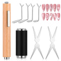 HairChrysm 8 Pcs Cat Eye Magnet Set – 3-in-1 Nail Pen & Scissor Shape Magnets