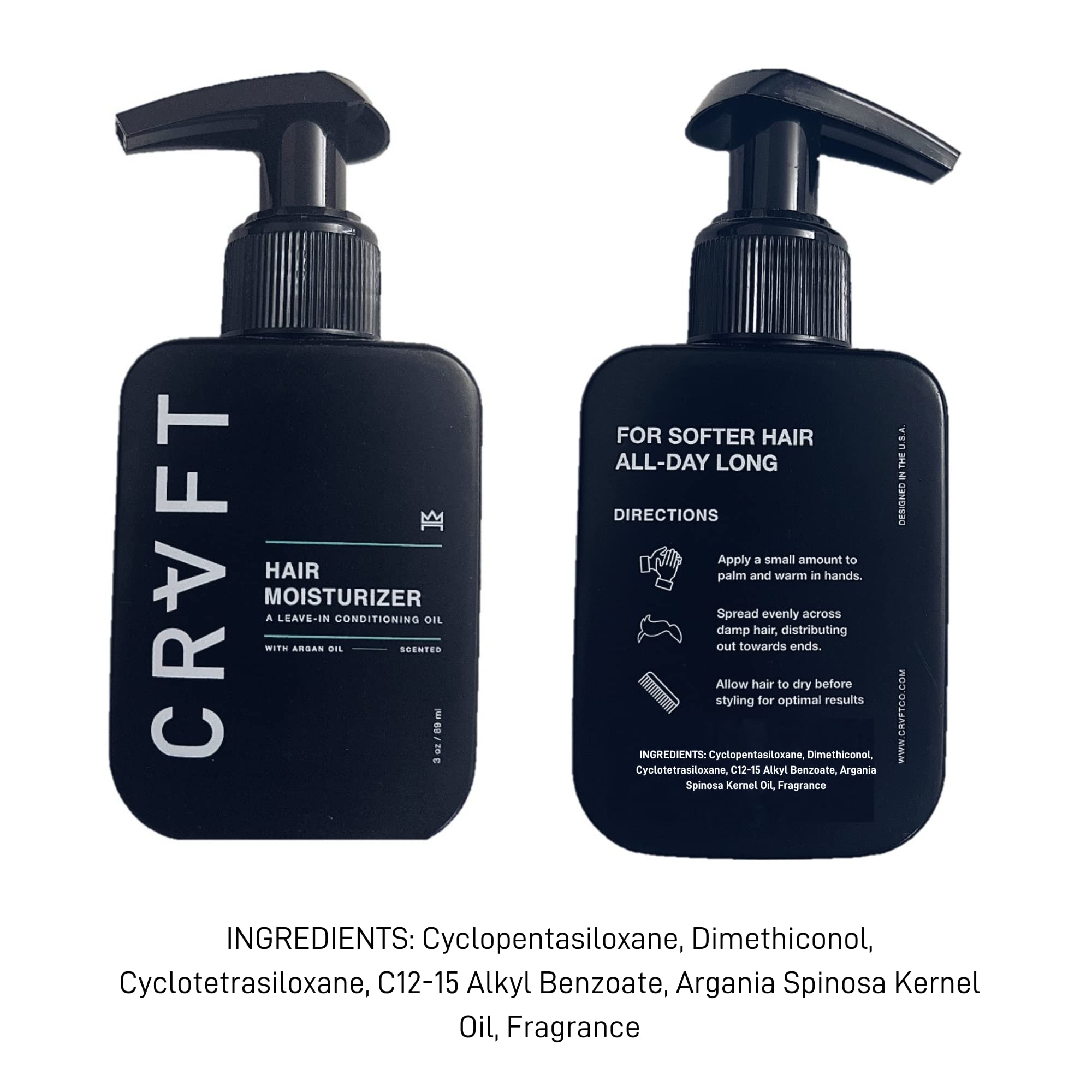 CRVFT Daily Leave-In Conditioner for Men | 30 Day Supply | Hair Moisturizer – Hair Craft Co.