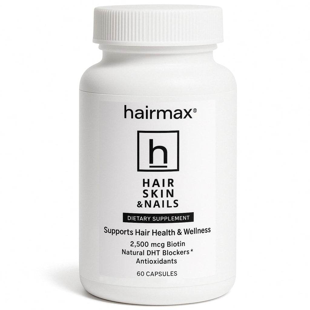 Hairmax Hair, Skin and Nails Dietary Supplement – 2500mcg Biotin, DHT Blocker, MSM, Antioxidants, 60 Capsules