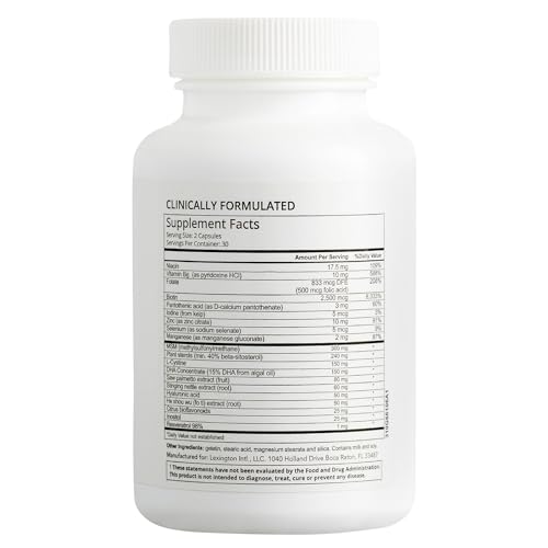 Hairmax Hair, Skin and Nails Dietary Supplement – 2500mcg Biotin, DHT Blocker, MSM, Antioxidants, 60 Capsules