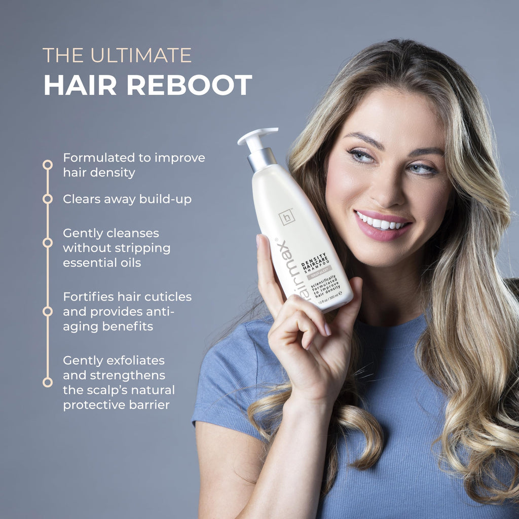 Hairmax Density Shampoo for Thinning Hair – Cleanse & Exfoliate (10 oz)