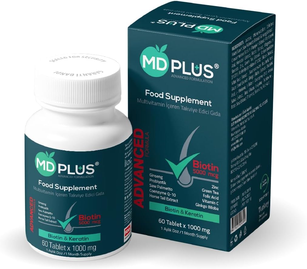 HairMD MD Plus Hair Growth Multivitamin Tablets – Thicker Hair Support