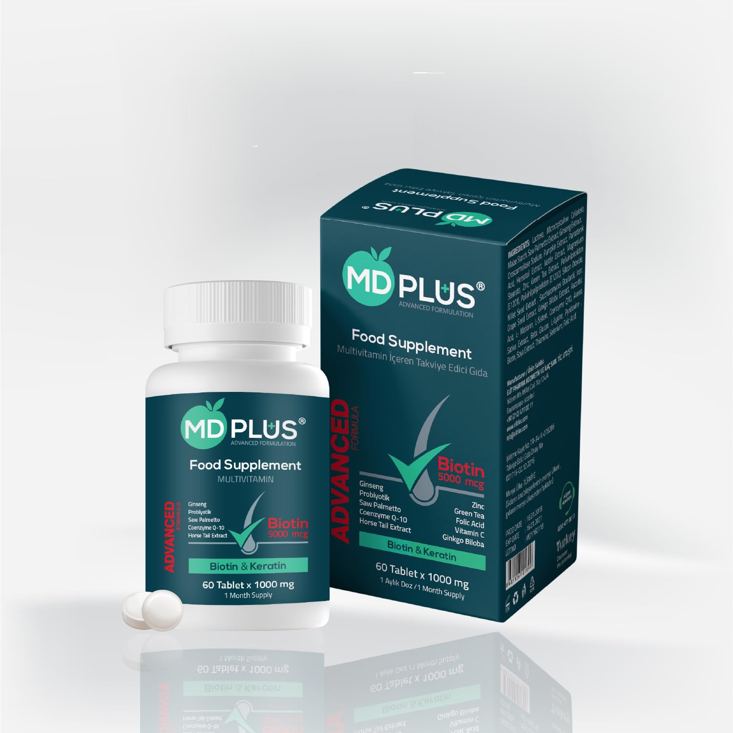 HairMD MD Plus Hair Growth Multivitamin Tablets – Thicker Hair Support