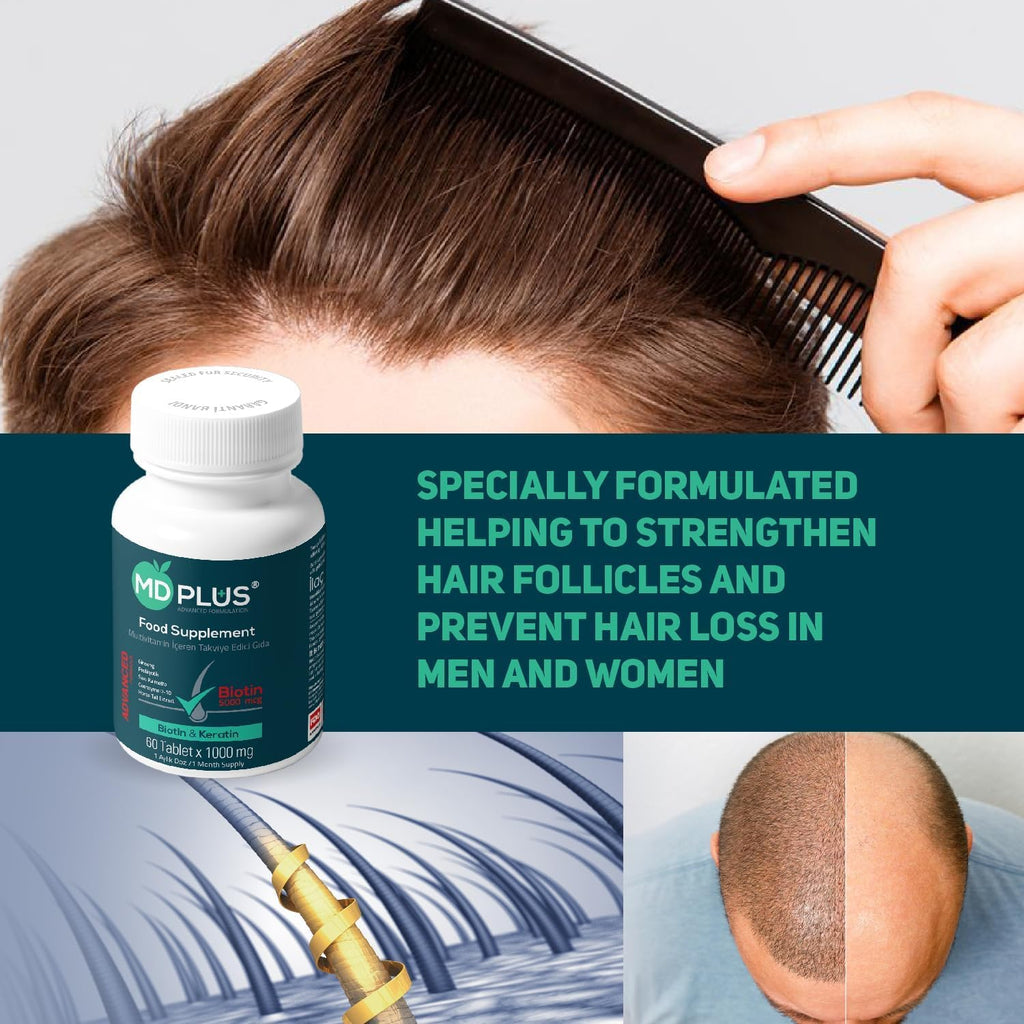HairMD MD Plus Hair Growth Multivitamin Tablets – Thicker Hair Support