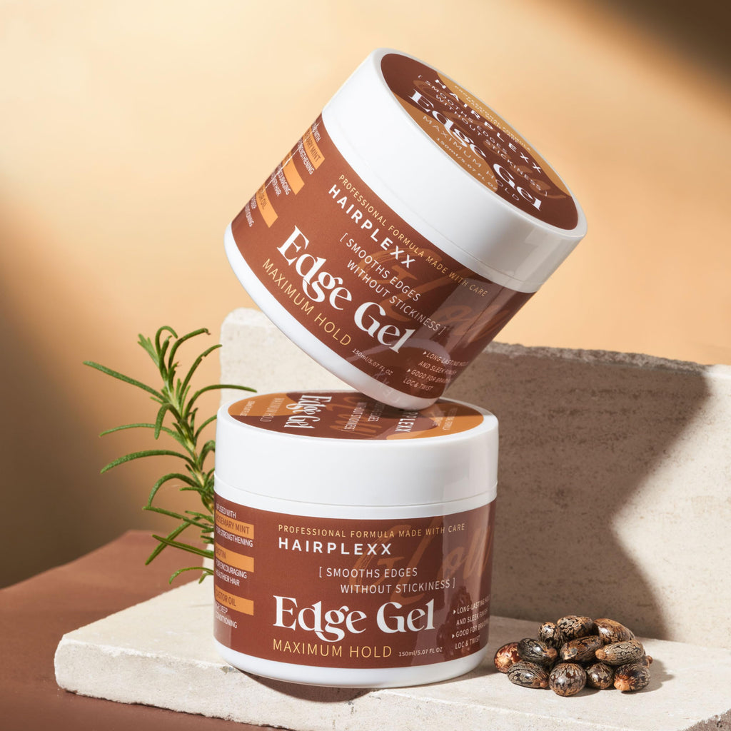 Hairplexx Glow Edge Control Gel – Maximum Hold, Non-Sticky Finish, Rosemary Mint, Biotin & Castor Oil
