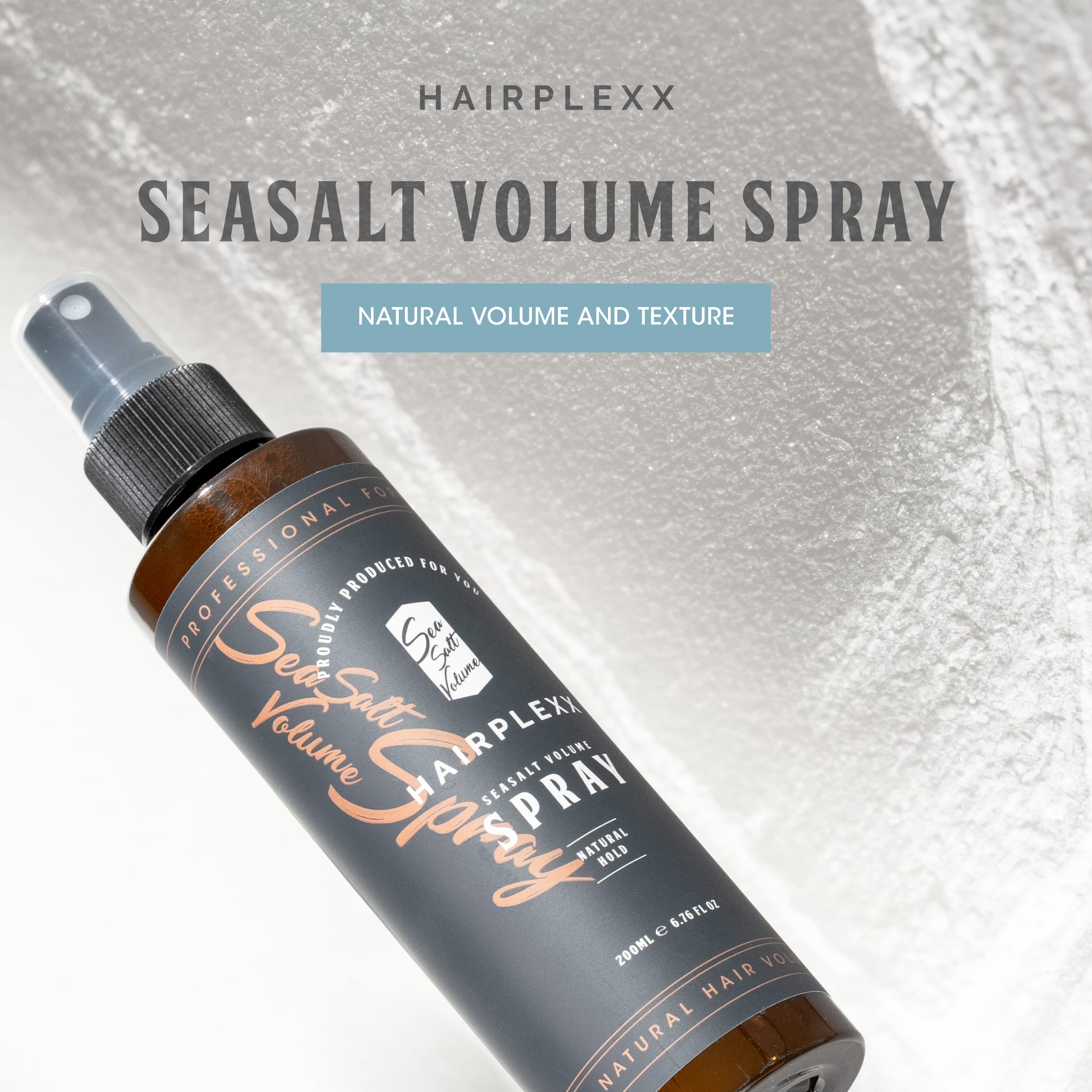 Hairplexx Sea Salt Volume Spray – Natural Thick Look, Matte Finish, UV Protection | Paraben Free (6.76 Fl Oz x2, Ocean Fresh)