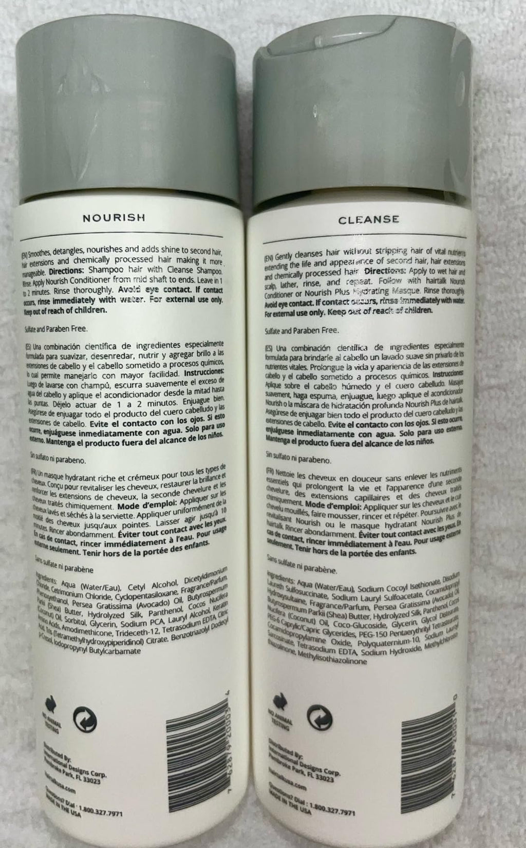 Hairtalk Cleanse Shampoo + Nourish Conditioner DUO | Sulfate-Free, Paraben-Free (8oz Each)
