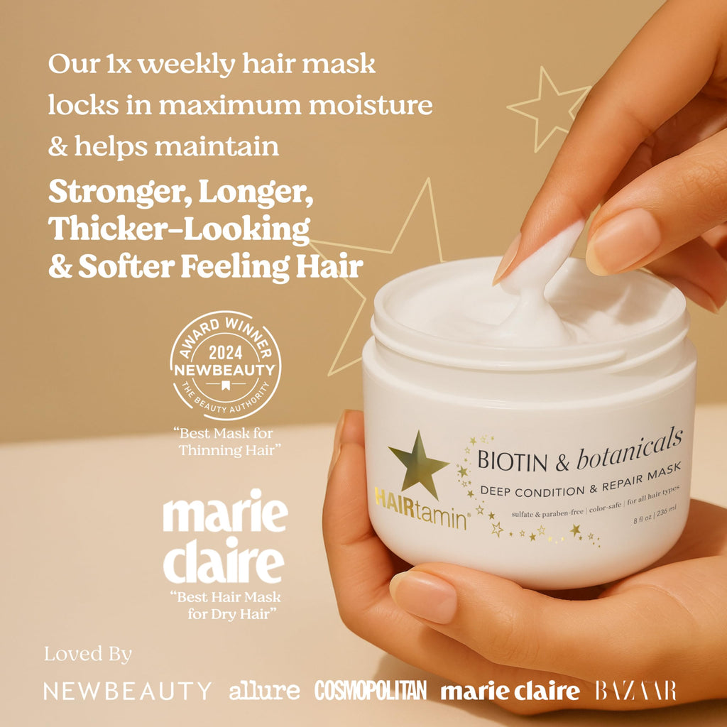 HAIRtamin Hair Conditioner – Biotin & Botanicals Deep Conditioning Mask (8 oz)