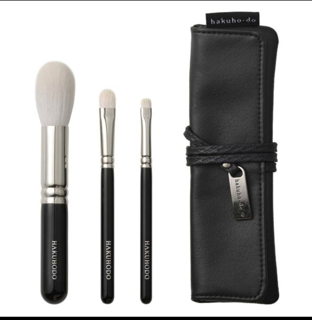 HAKUHODO Basic Selection Brush Set — 3-Piece Makeup Brushes by HAKUHODO