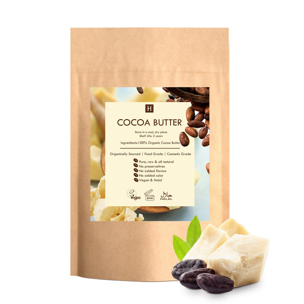 HalalEveryDay Raw Cocoa Butter 5 lb – Unrefined, Food & Cosmetic Grade Chunks