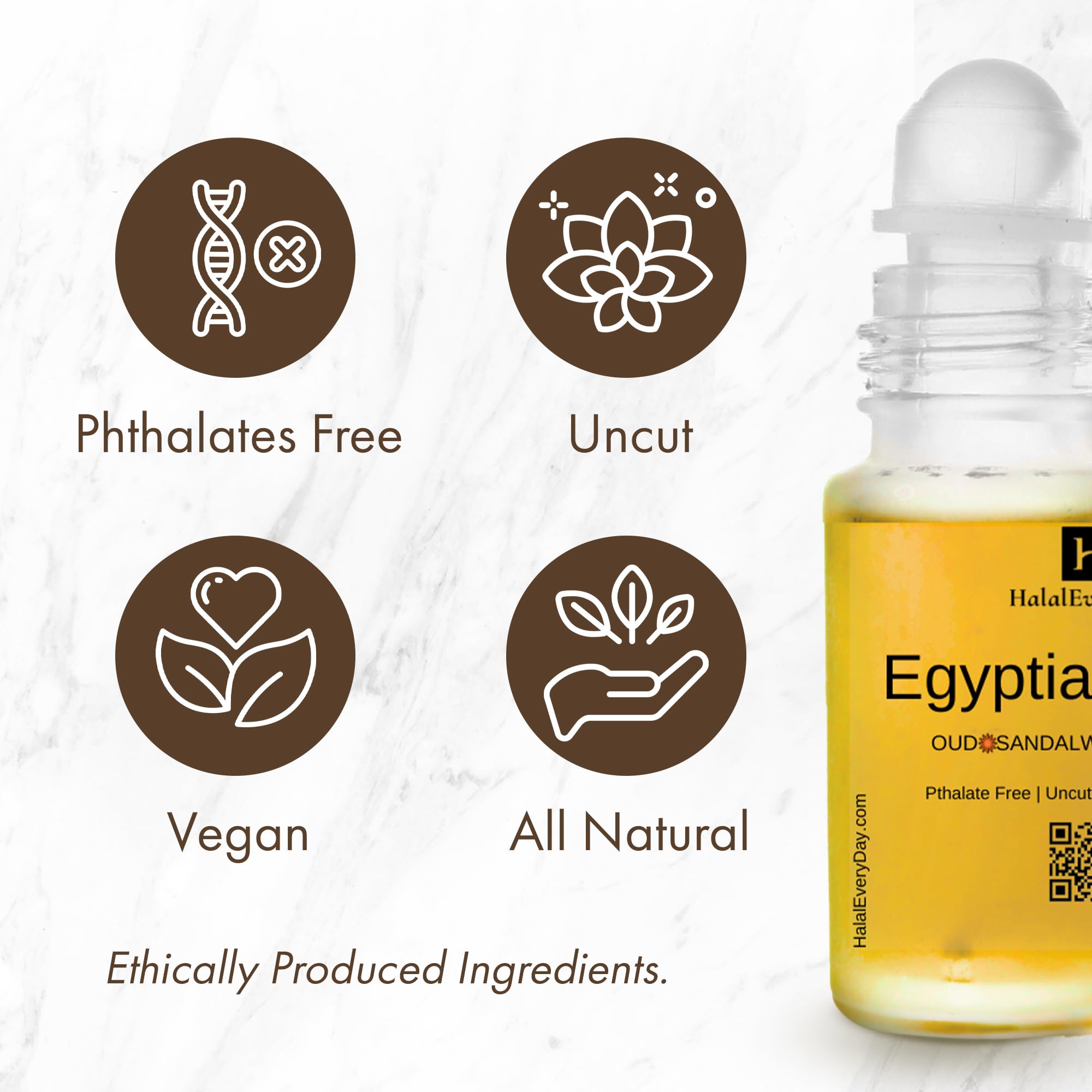 HalalEveryDay Egyptian Musk Body Oil, 1 oz — Pack of 2 | Alcohol-Free & Cruelty-Free