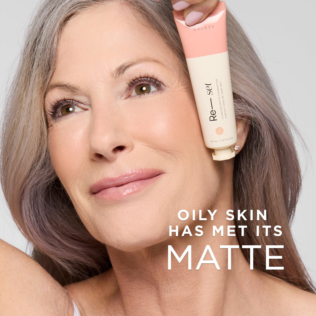 HALEYS Re-set Full Coverage Matte Foundation – Vegan, Oil-Free, Long-Lasting