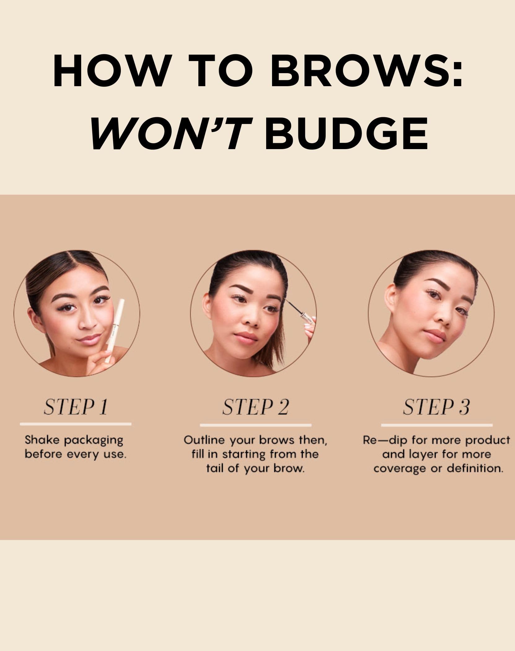 HALEYS Precision Brow Pen (Taupe) — 2-in-1 Definition + Hold, 16HR Matte Brow