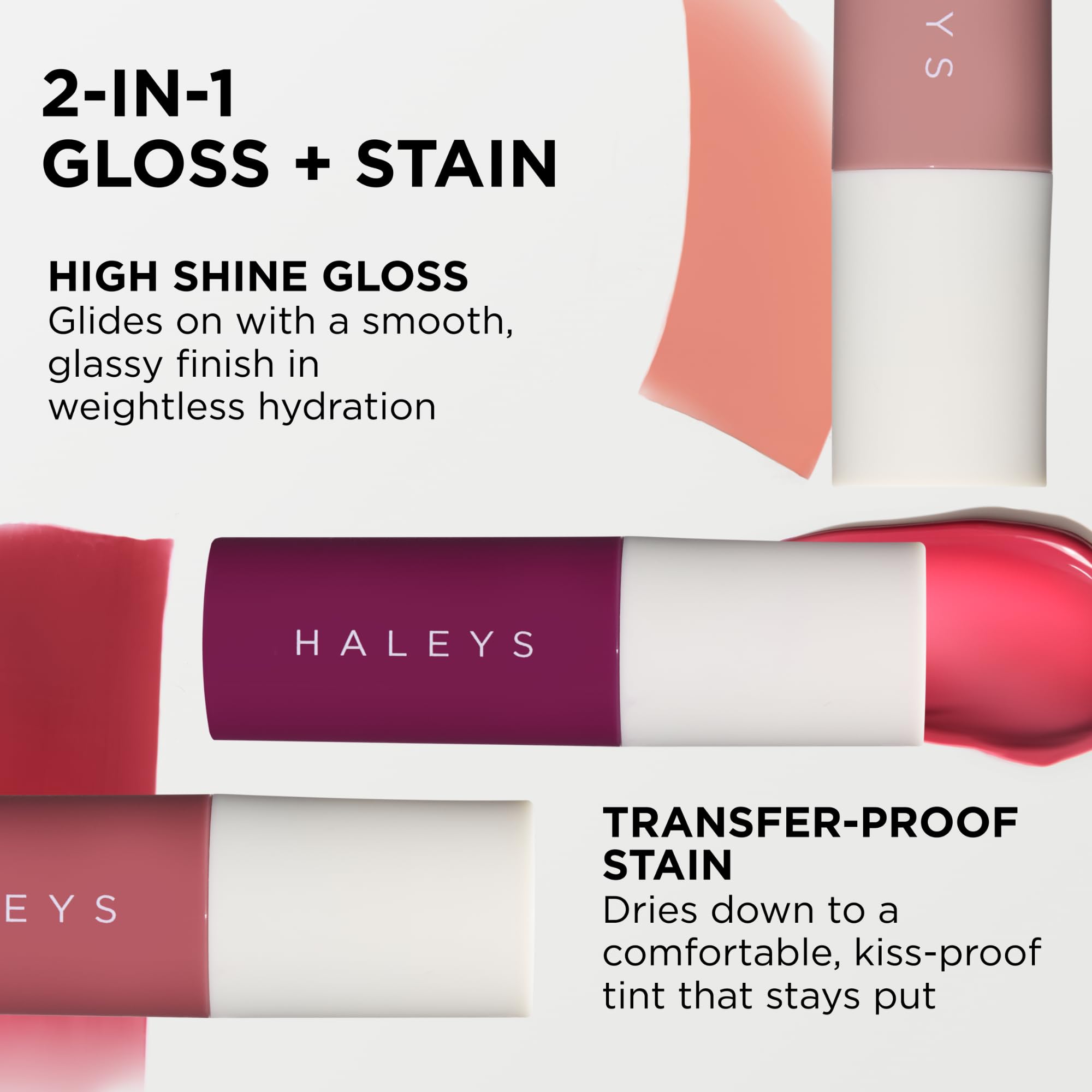 HALEYS Re-dew Lip Gloss to Stain – Hydrating, Kiss-Proof Hybrid with Vegan Squalane & Vitamin E (Flirt)