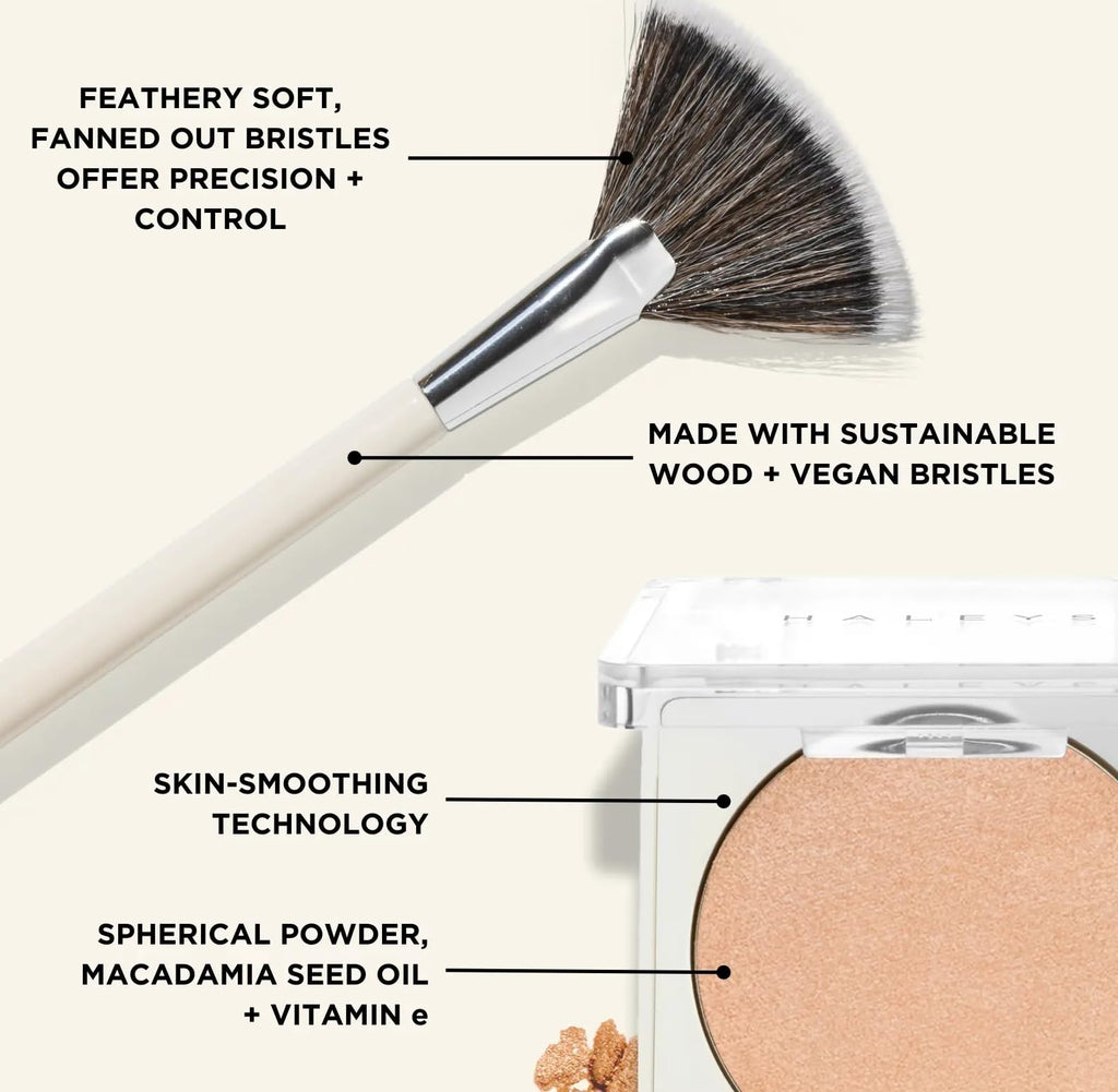 HALEYS Re-fract Smoothing Highlighter Powder – Buildable, Cruelty-Free, Carmine-Free Glow