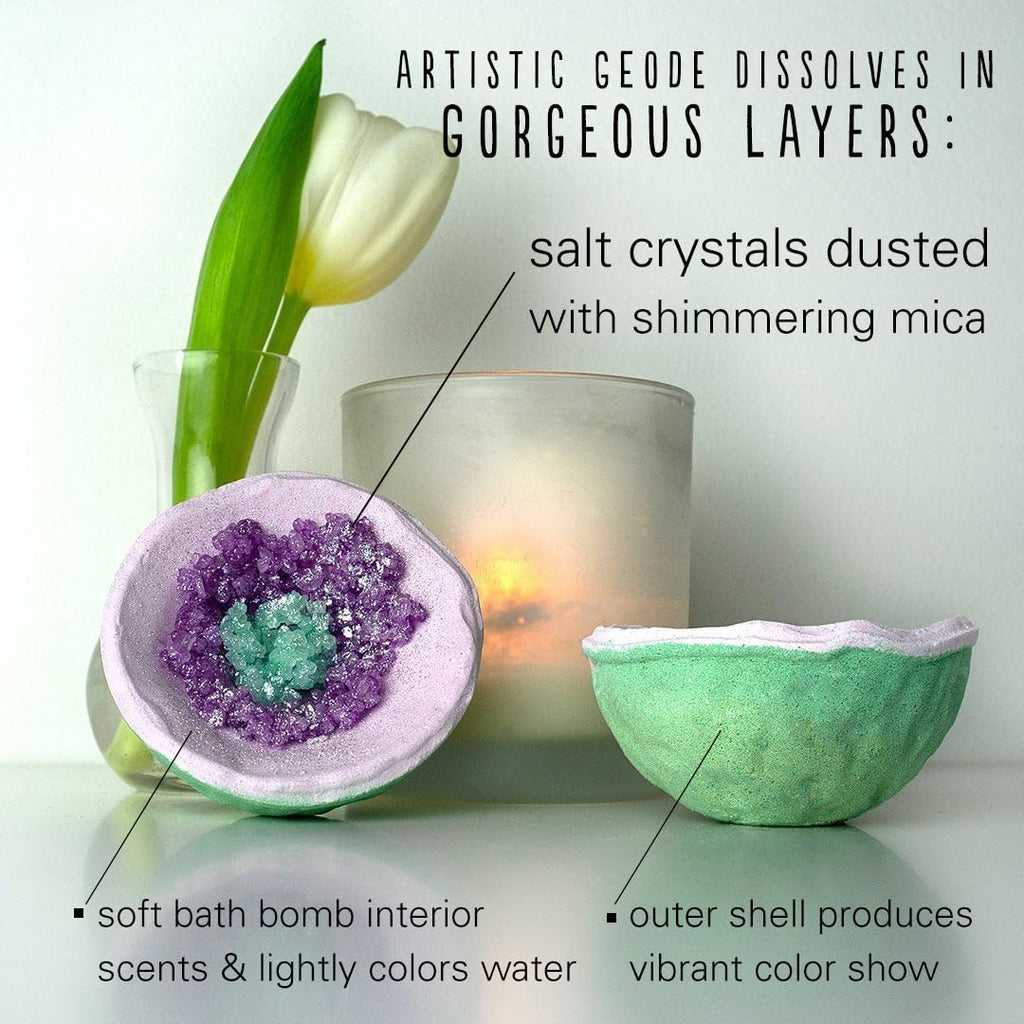 Hallu Tropical Beach Geode Bath Bomb – 6 Pack, 85 g Each