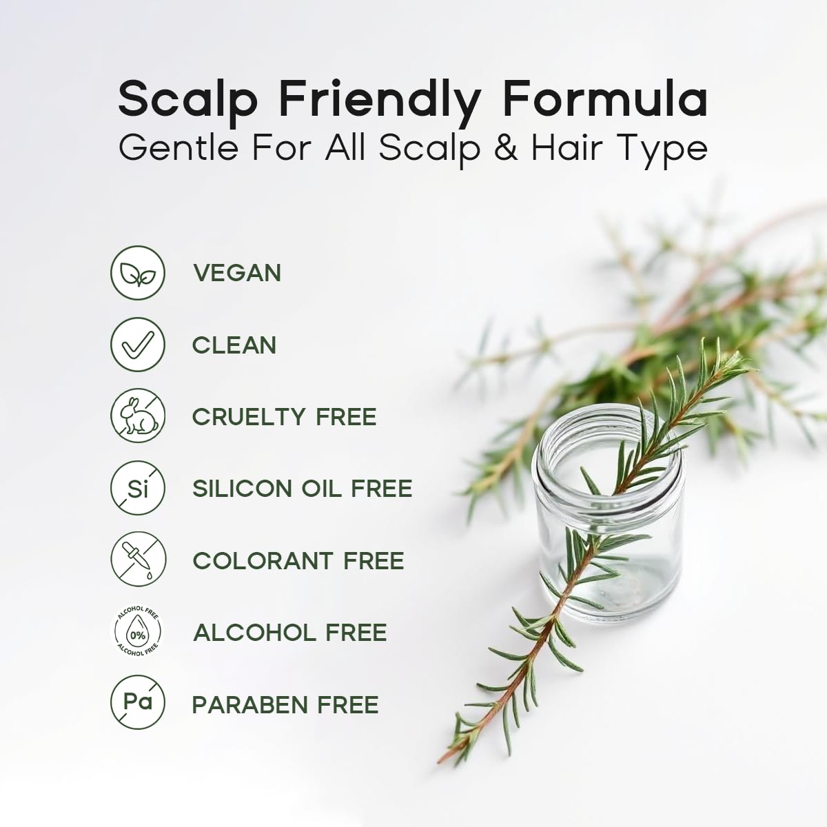 HALOVIDA Sea Salt Rosemary & Mint Scalp Scrub – Deep Cleansing, Itch Relief, Cruelty-Free