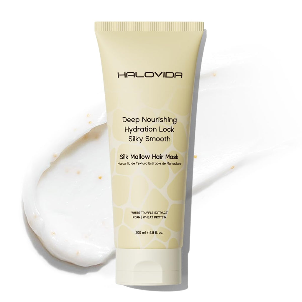 HALOVIDA Hair Mask for Damaged Hair – Deep Conditioning with Olive Oil & White Truffle (6.8 fl oz)